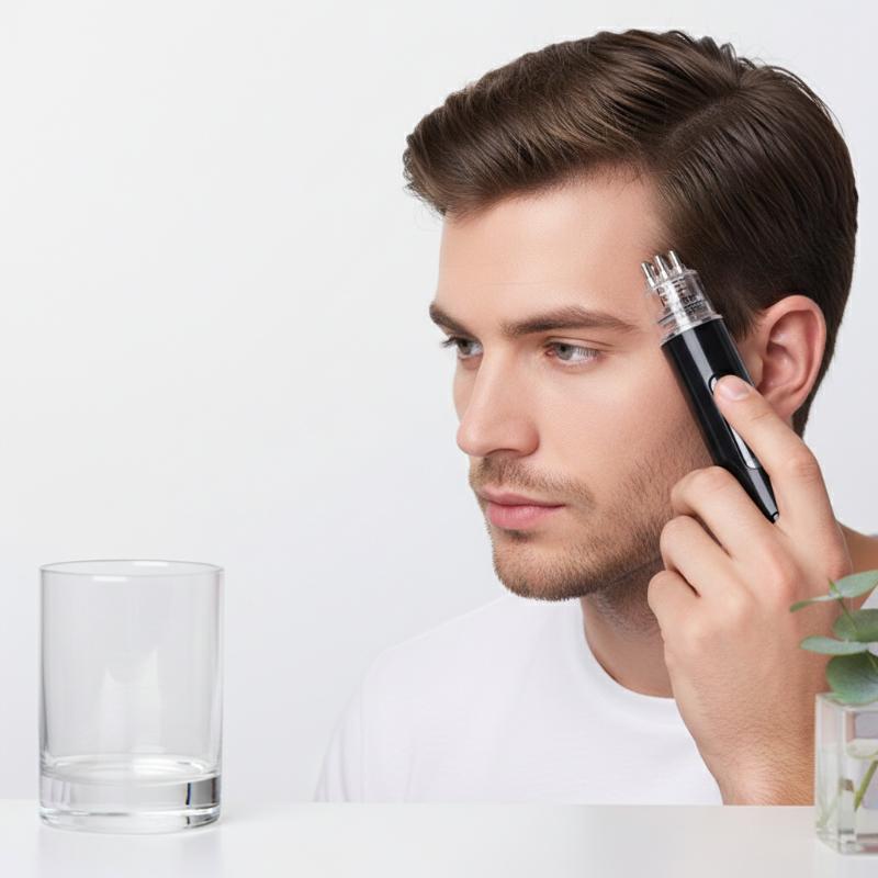 Hair Care Guide - 1 セットエッセンシャルオイル液体ガイドマッサージャーポータブル頭皮アプリケーター液体コームミニマッサージャー抗脱毛頭皮ケアツール