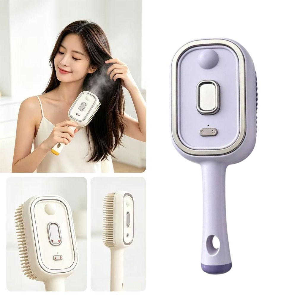 Hair Care Is Self Care - 耐久性のある電動ヘアケアスプレーマッサージコーム、静電気防止セルフクリーニングヘアブラシ、頭皮マッサージ器、ギフト