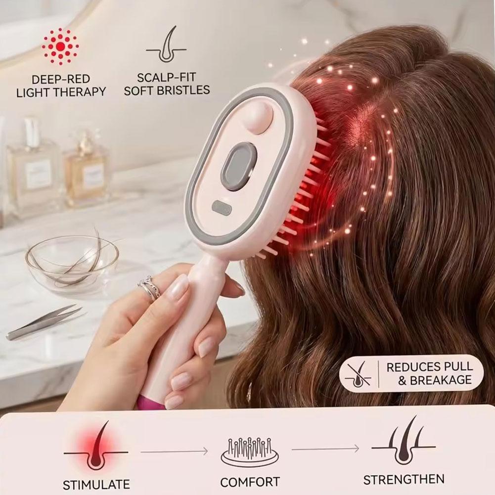 Hair Care Is Self Care - 耐久性のある電気ヘアケアスプレーマッサージコーム帯電防止セルフクリーニングスプレーエアバッグコーム頭皮マッサージャーギフト
