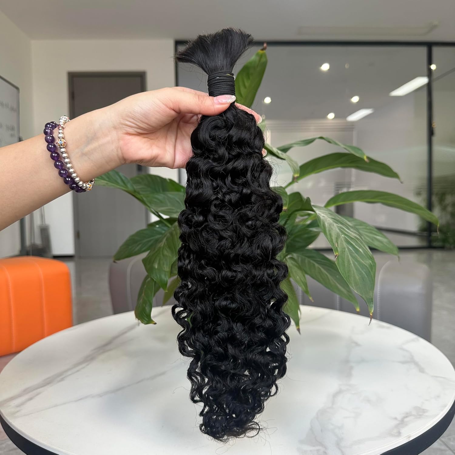 Hair Care Indian - 14A人毛ブレイズヘア、ボヘミアンブレイズ用5束16インチディープウェーブブレイズヘア、ノットレスブレイズエクステンション、ウェフトなし