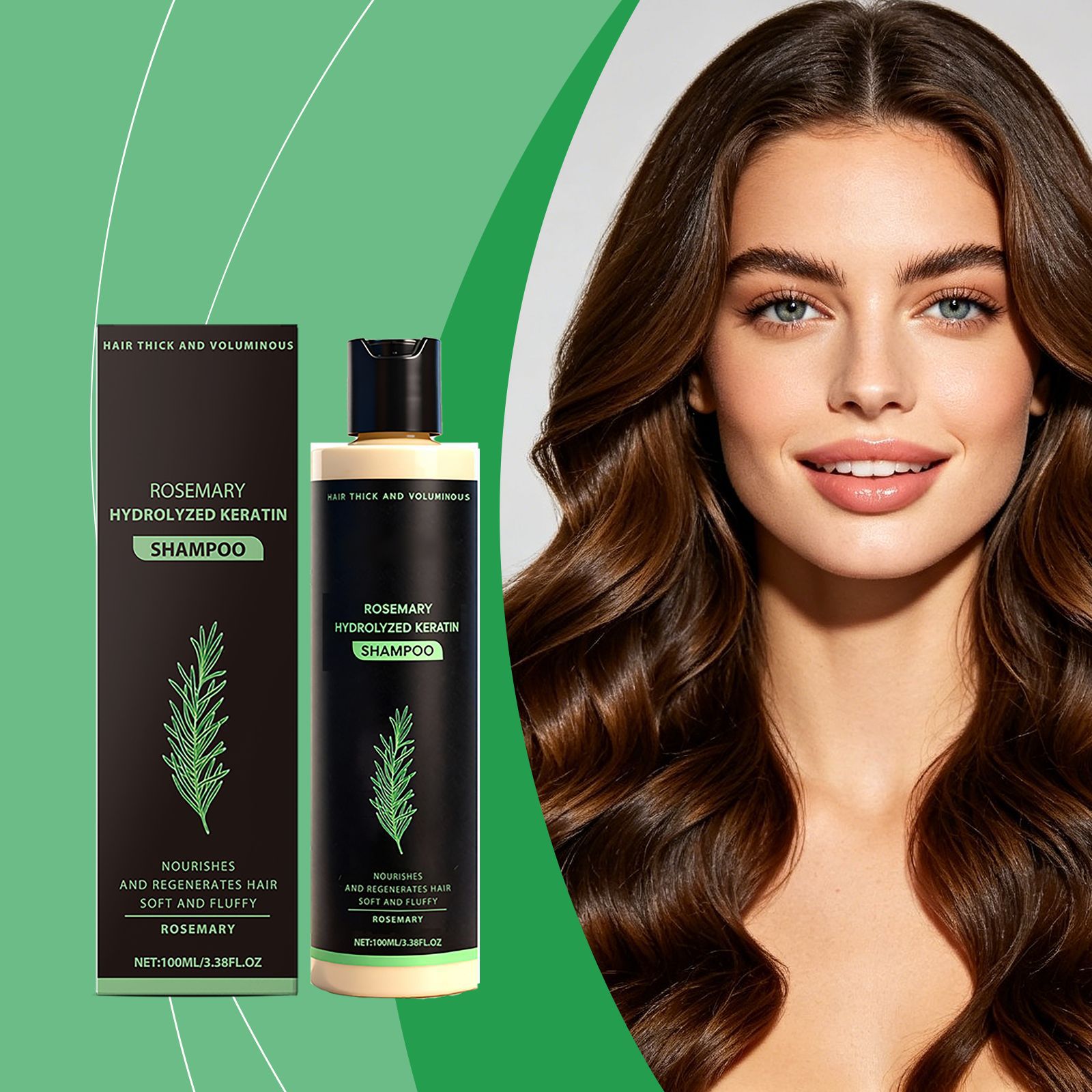 Hair Care Basic - ローズマリー加水分解ケラチンシャンプー 頭皮ケア 育毛効果 ダメージヘア補修 くせ毛改善 ふんわりボリュームアップ