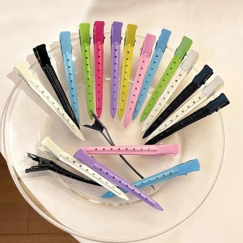 Hair Care Guide - 滑り止め付き毛根ふわふわダックビルクリップ金属製ヘアバレッタダメージフリーのヘアカットスタイリングツール、あらゆるヘアスタイリングニーズに対応