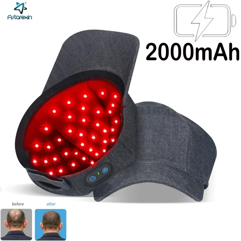 Hair Care Basic - 育毛キャップ充電式 2000mAh LED 健康光デバイス抗脱毛不安ストレス軽減片頭痛頭皮リラックスマッサージャー