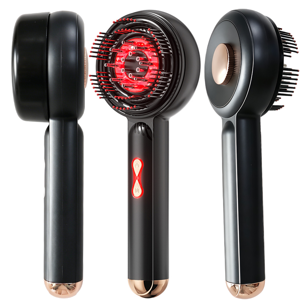 Hair Care In Salon - 2in1電動頭皮マッサージコーム多機能ホームサロンヘアケアツール（くし、マッサージ、エッセンシャルオイル塗布用）