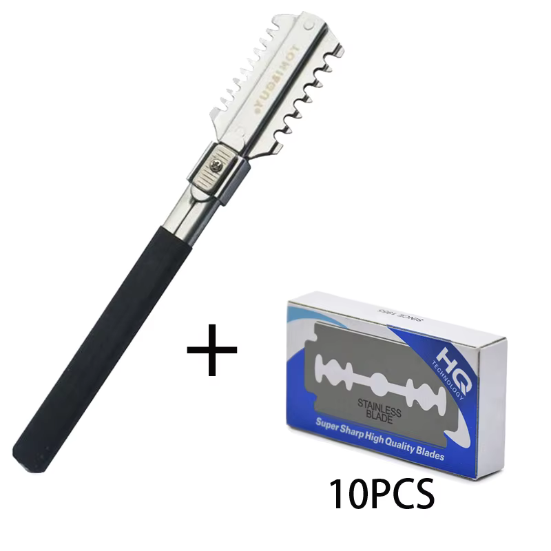 ダブルエッジシェービングヘアカットかみそりナイフの刃手動ヘア - Hair Care Guide のレビューと価格