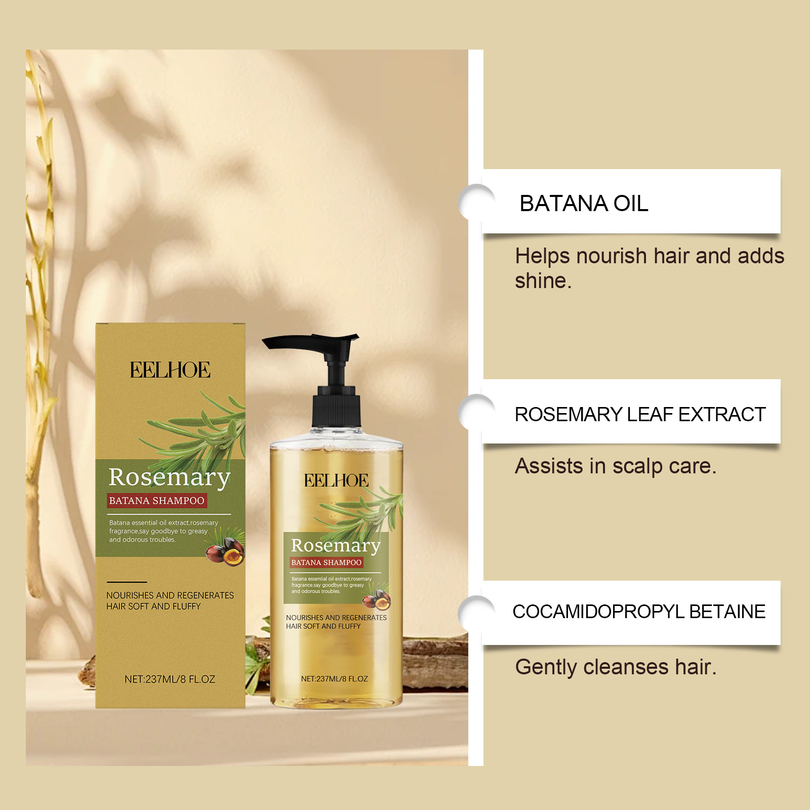 バタナ ローズマリー エッセンシャルオイル シャンプー 薄毛 - Hair Care Basic のレビューと価格