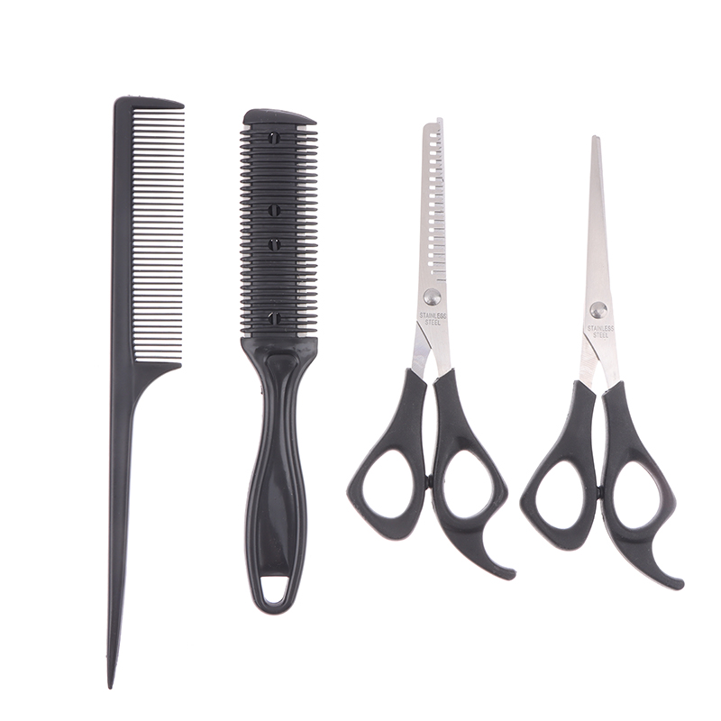 新しい【4PCSヘアハサミ理髪用ハサミ薄毛カット用ハサミヘア - Hair Care Guide のレビューと価格