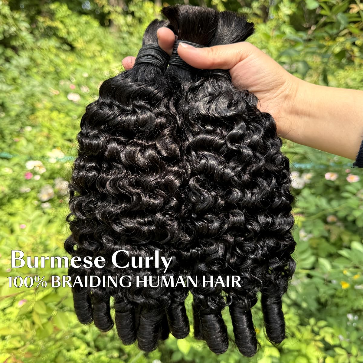 15A人毛ブレイズヘア、ボヘミアンブレイズ用、ビルマ風カーリ - Hair Care Indian のレビューと価格