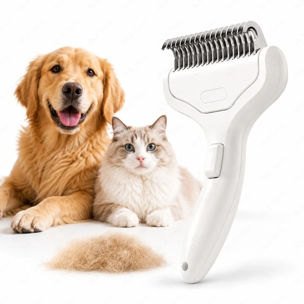 ワンボタンセルフクリーニングステンレス製ペットコーム 猫専用 - Hair Care Is Self Care のレビューと価格