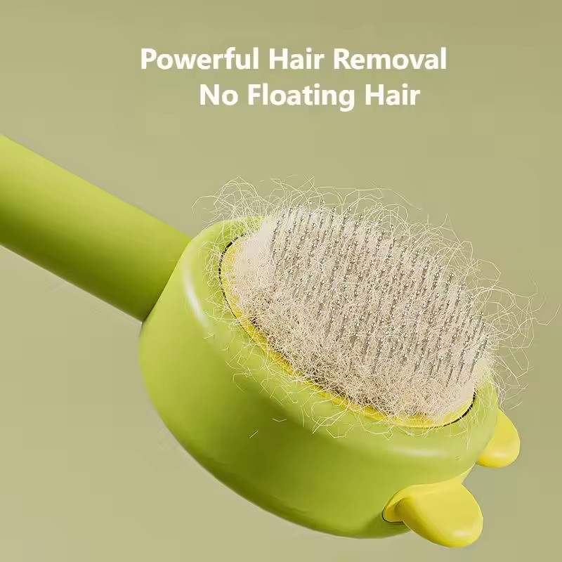 ワンクリックで自動洗浄ペットグルーミングブラシ 猫犬用コーム - Hair Care Is Self Care のレビューと価格