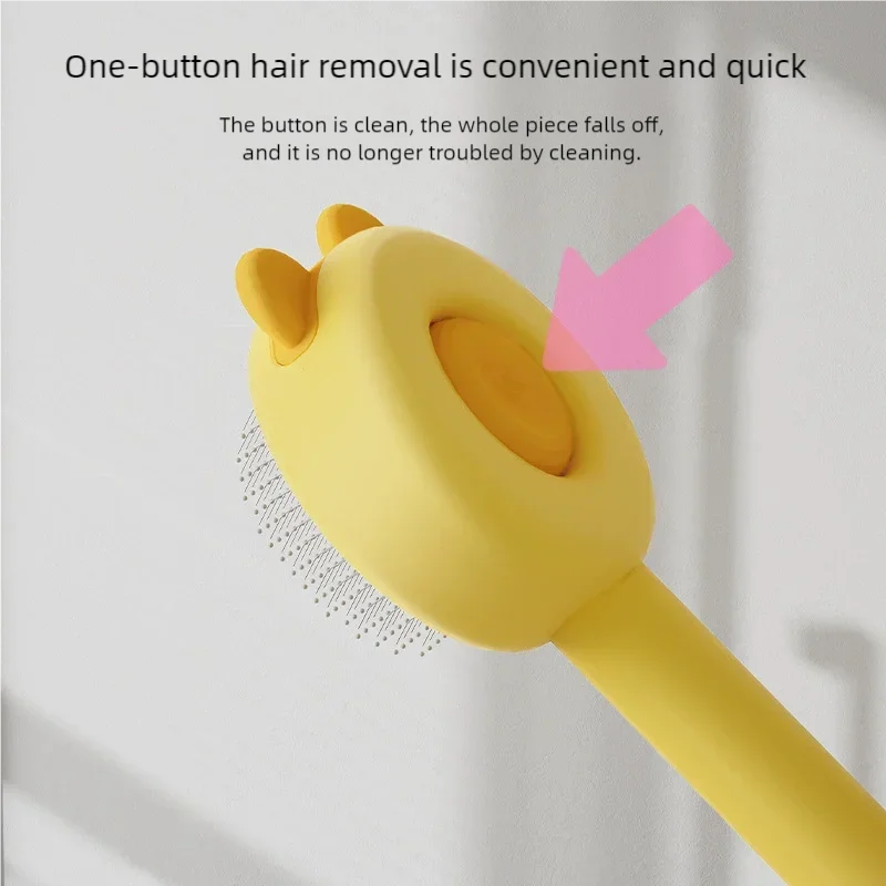 ワンクリックで自動洗浄ペットグルーミングブラシ 猫犬用コーム - Hair Care Is Self Care のレビューと価格