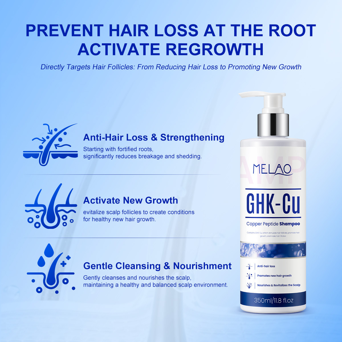 350ml GHK-Cu銅ペプチド育毛シャンプー デュアルペ - Hair Care Basic のレビューと価格