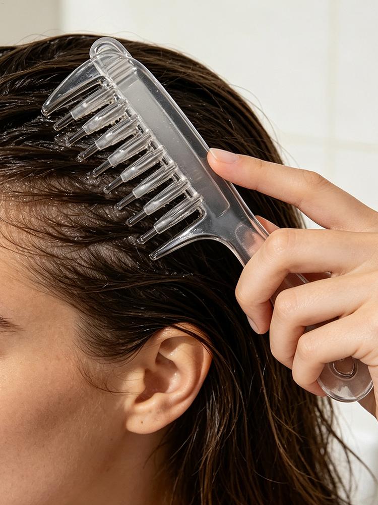 詰め替え可能な頭皮用ヘアオイルアプリケーターコーム、7つの金 - Hair Care In Salon のレビューと価格