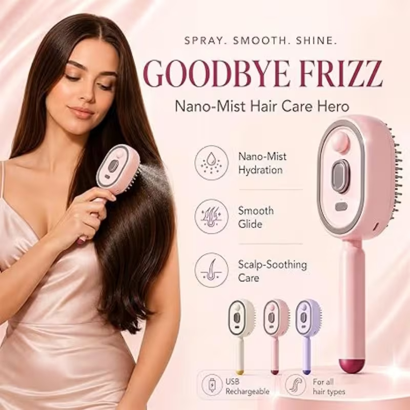 電動エアバッグマッサージコーム エッセンシャルオイルミスト付 - Hair Care Is Self Care のレビューと価格