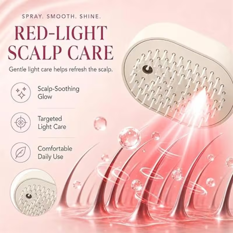 電動エアバッグマッサージコーム エッセンシャルオイルミスト付 - Hair Care Is Self Care のレビューと価格