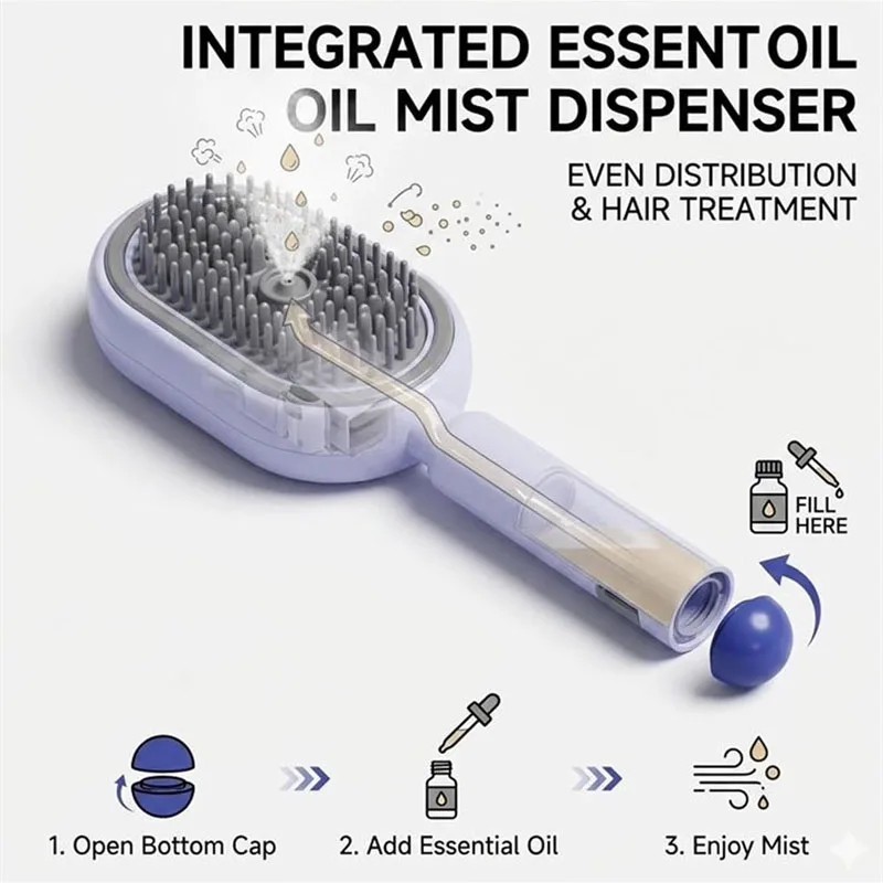 電動ヘアケアスプレーマッサージコーム静電気防止セルフクリーニ - Hair Care Is Self Care のレビューと価格