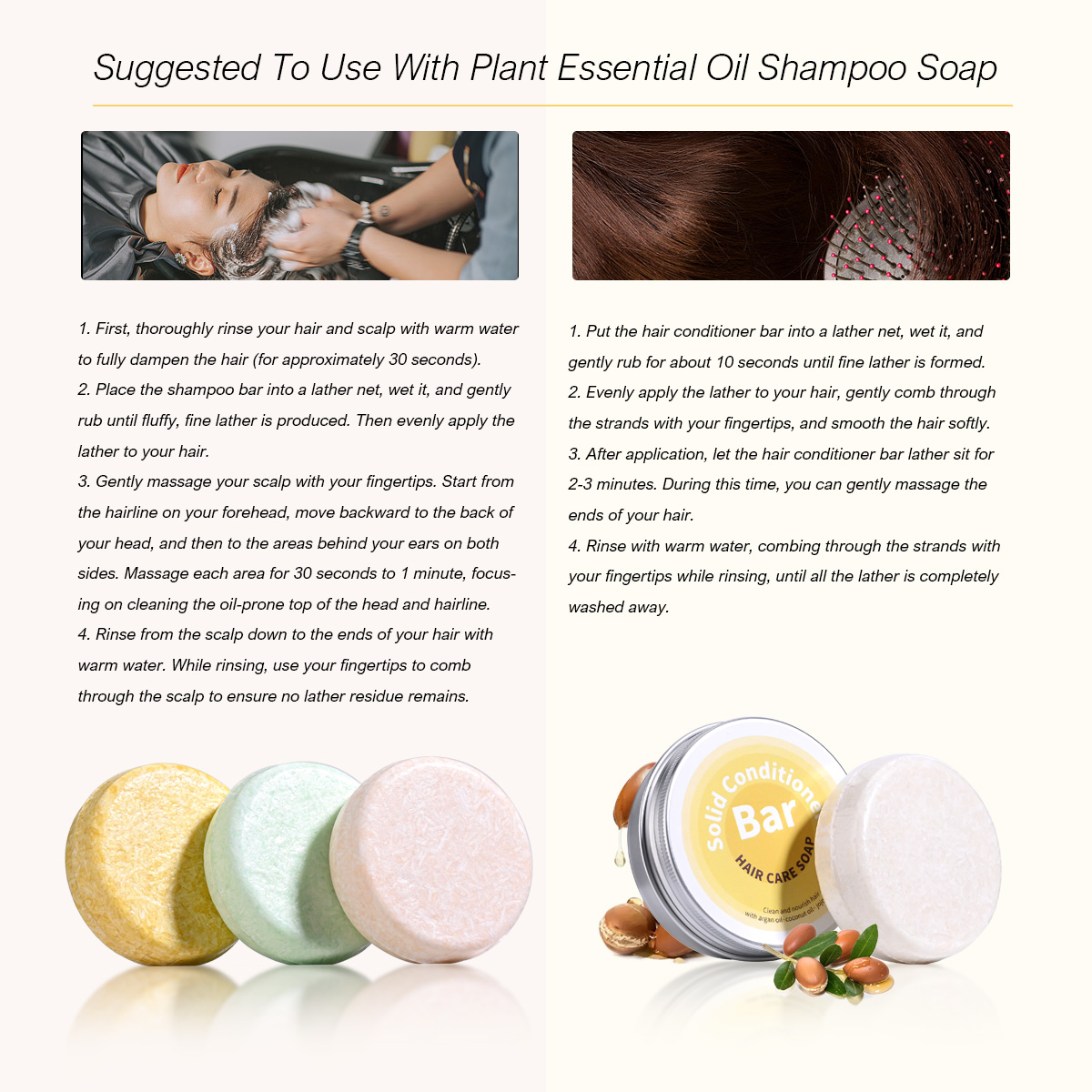 植物性エッセンシャルオイル配合ヘアコンディショナーソープ、ア - Hair Care Salon のレビューと価格