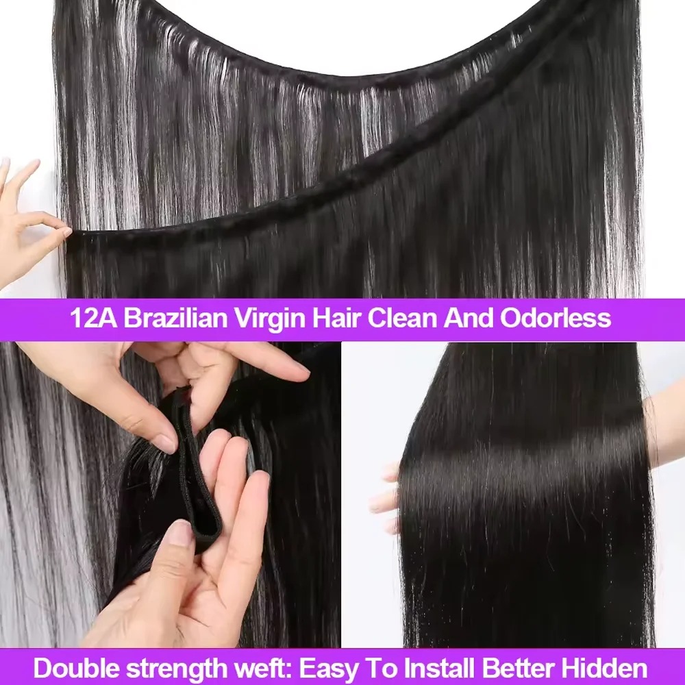 12A ボーンストレート人毛束30インチ未加工ヘア4束 イン - Hair Care Indian のレビューと価格