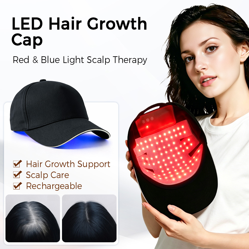 LED育毛キャップ 赤青光線療法帽子 630nm 470nm - Hair Care Basic のレビューと価格