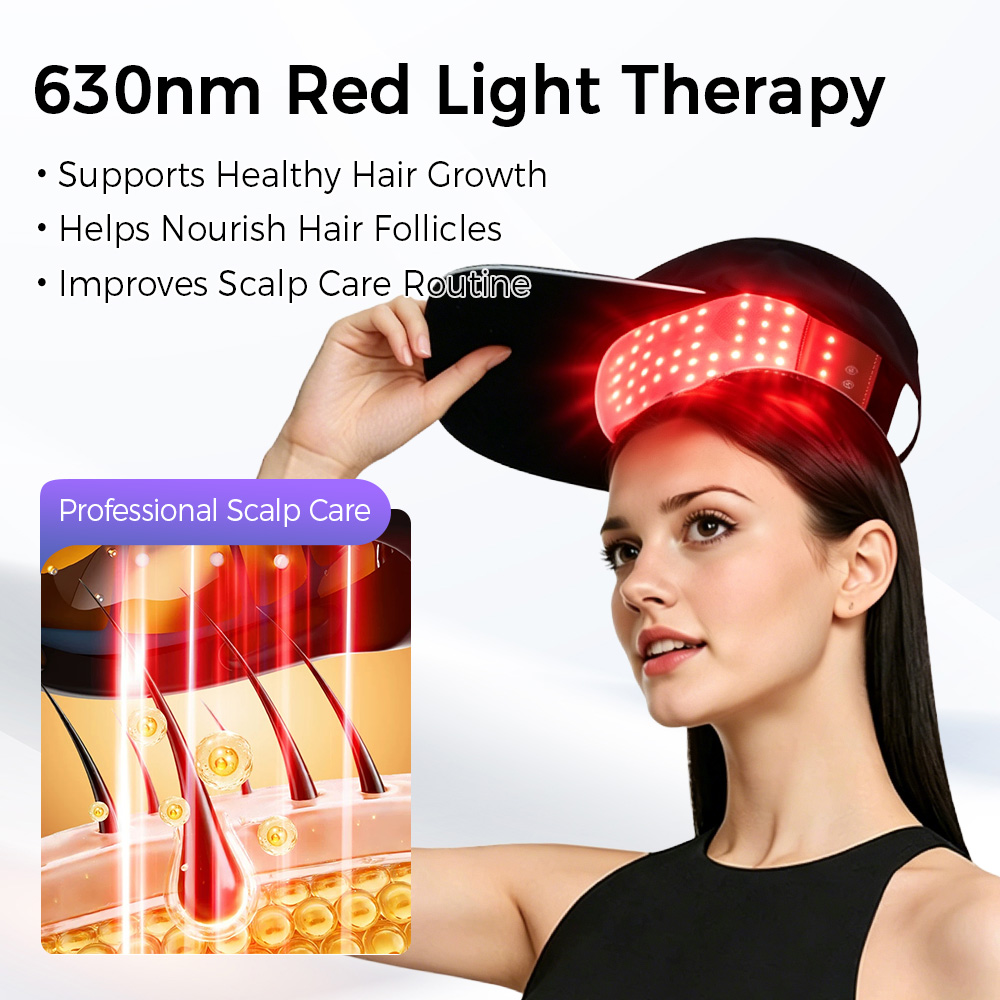 LED育毛キャップ 赤青光線療法帽子 630nm 470nm - Hair Care Basic のレビューと価格