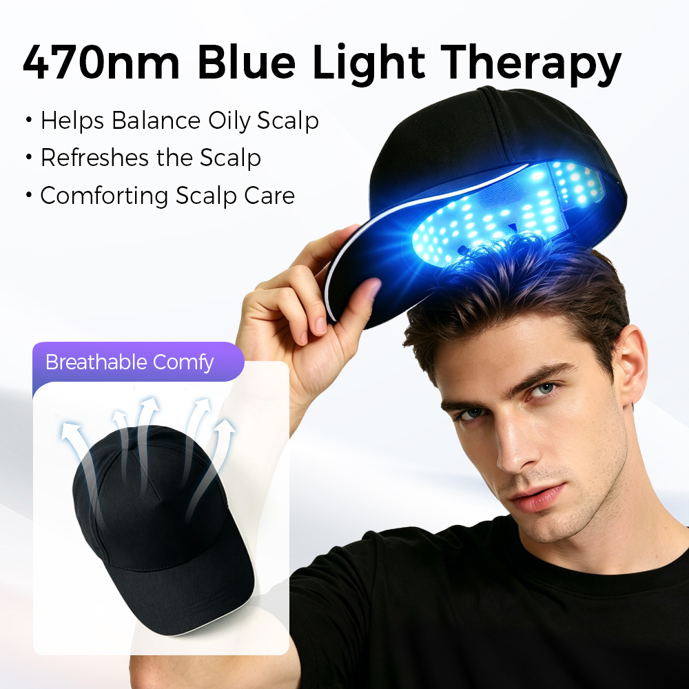 LED育毛キャップ 赤青光線療法帽子 630nm 470nm - Hair Care Basic のレビューと価格