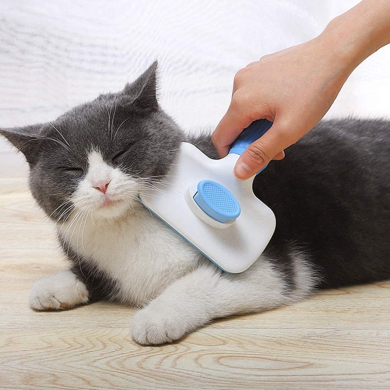 セルフクリーニングスリッカーブラシ ペットの毛取りコーム 効 - Hair Care Is Self Care のレビューと価格