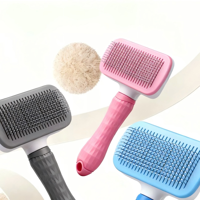 セルフクリーニングスリッカーブラシ ペットの毛取りコーム 効 - Hair Care Is Self Care のレビューと価格